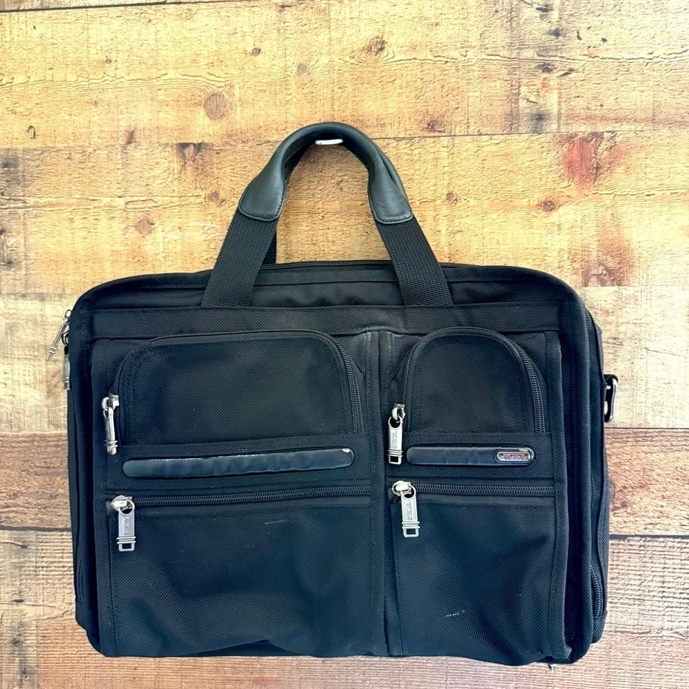 Tumi Alpha Ballistic Nylon Briefcase Messenger Bag